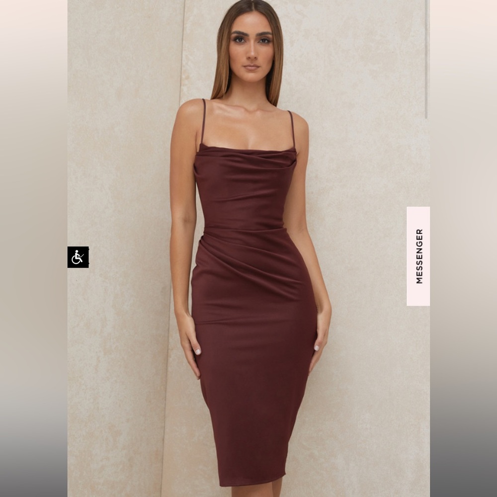 House of CB Anja maroon dress